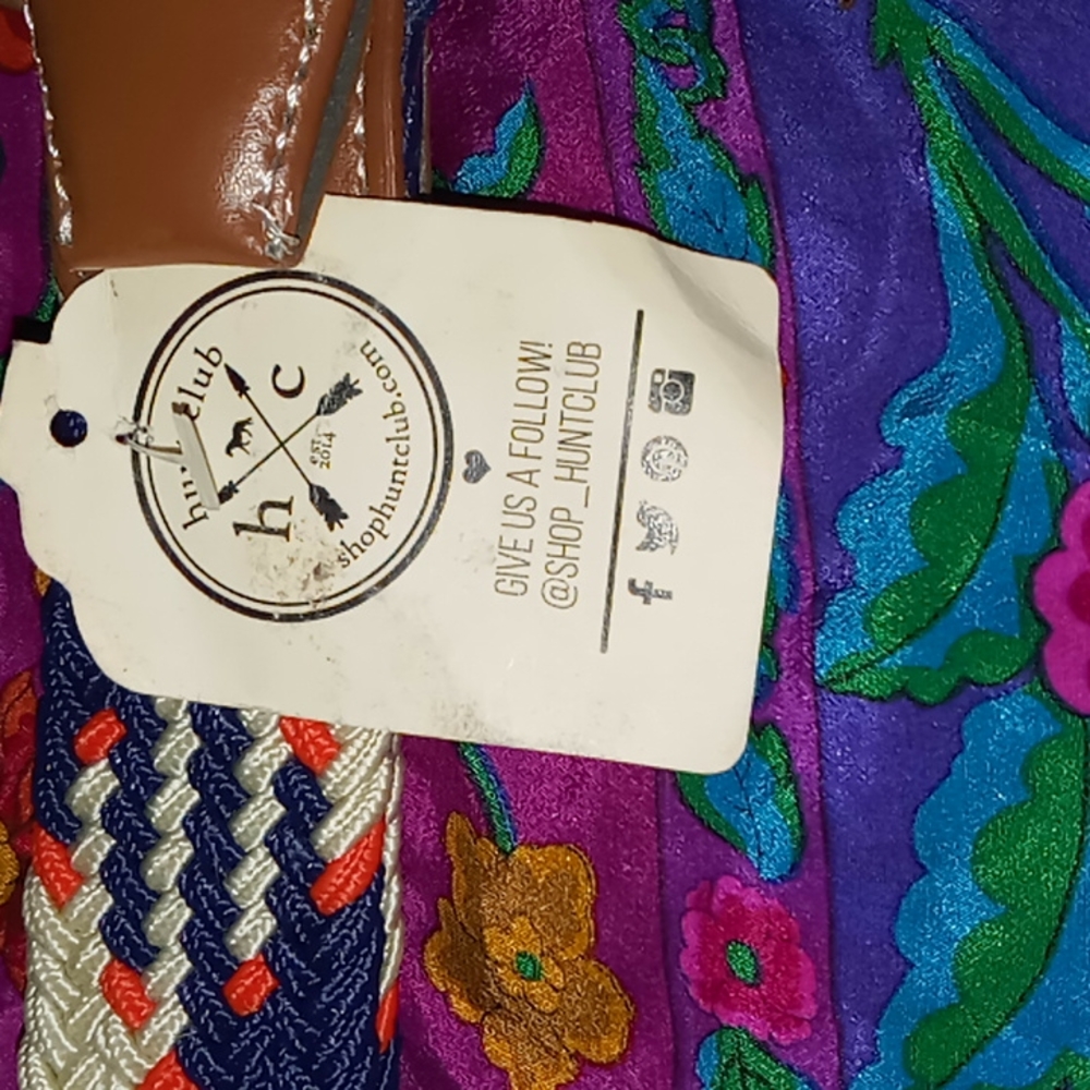 Red, White, Blue Men's braided belt size medium